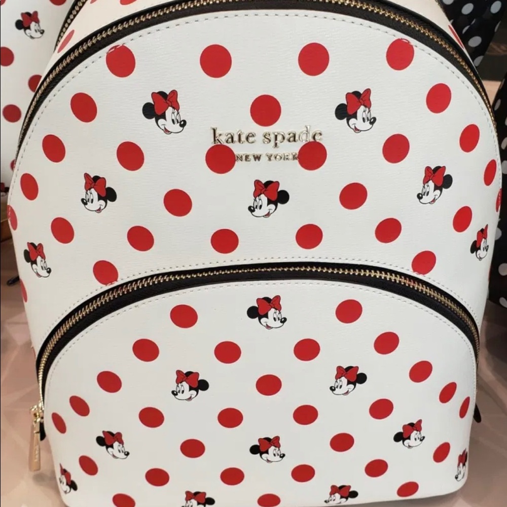 DISNEY KATE SPADE MINNIE MOUSE POLKA DOT BACKPACK!